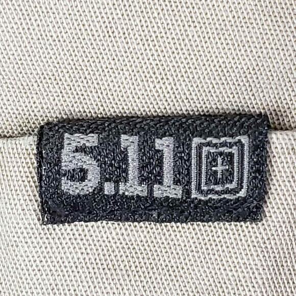 5.11 Tactical Series Button Down Shirt Mens 2XL Khaki LS Pockets Utility - Picture 7 of 12